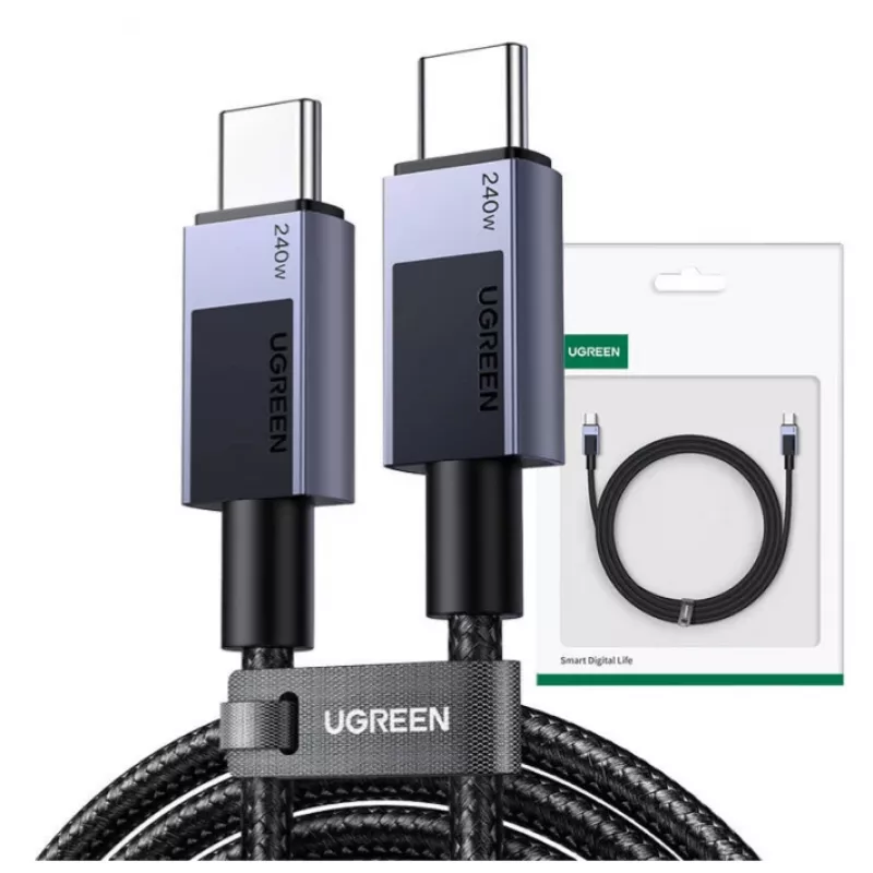 Ugreen 45068 USB-kaapeli 2 m USB C 0,48 Gbit/s 240 W musta, harmaa