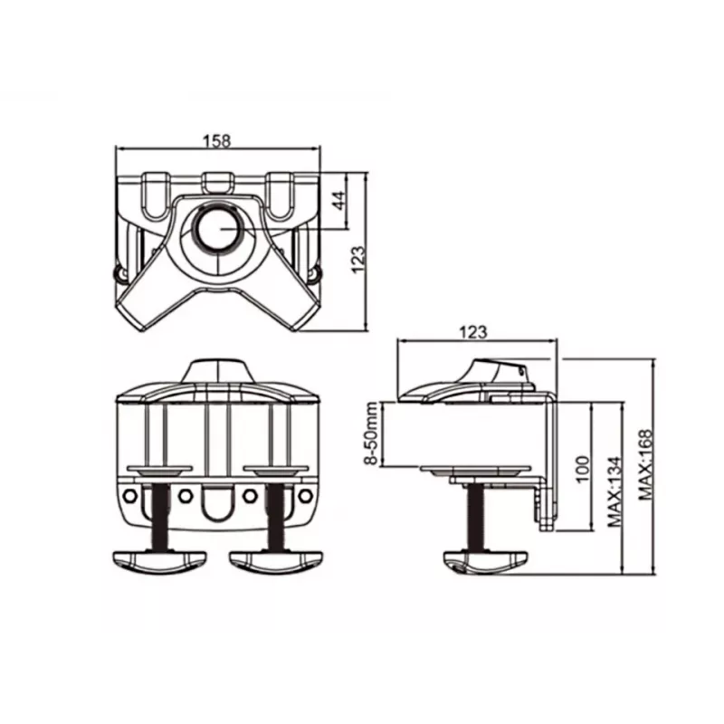 Multibrackets M Desktopmount Single / Dual / Triple Stand pöytäkiinnike