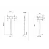Multibrackets M Display Stand 180 Single musta lattiasennuksella