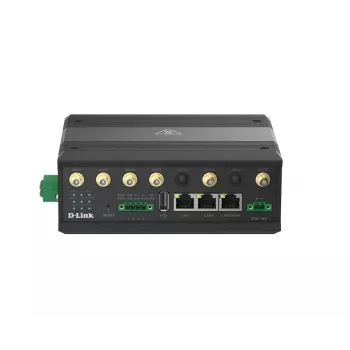 D-Link 5G IIoT -yhdyskäytävä, matkapuhelinyhdyskäytävä, musta, Gigabit Ethernet, 10,100,1000 Mbit/s, 802.11a, 802.11b, 802.11g, Wi-Fi 4 (802.11n), Wi-Fi 5 (802.11ac), 300,866 Mbit/s