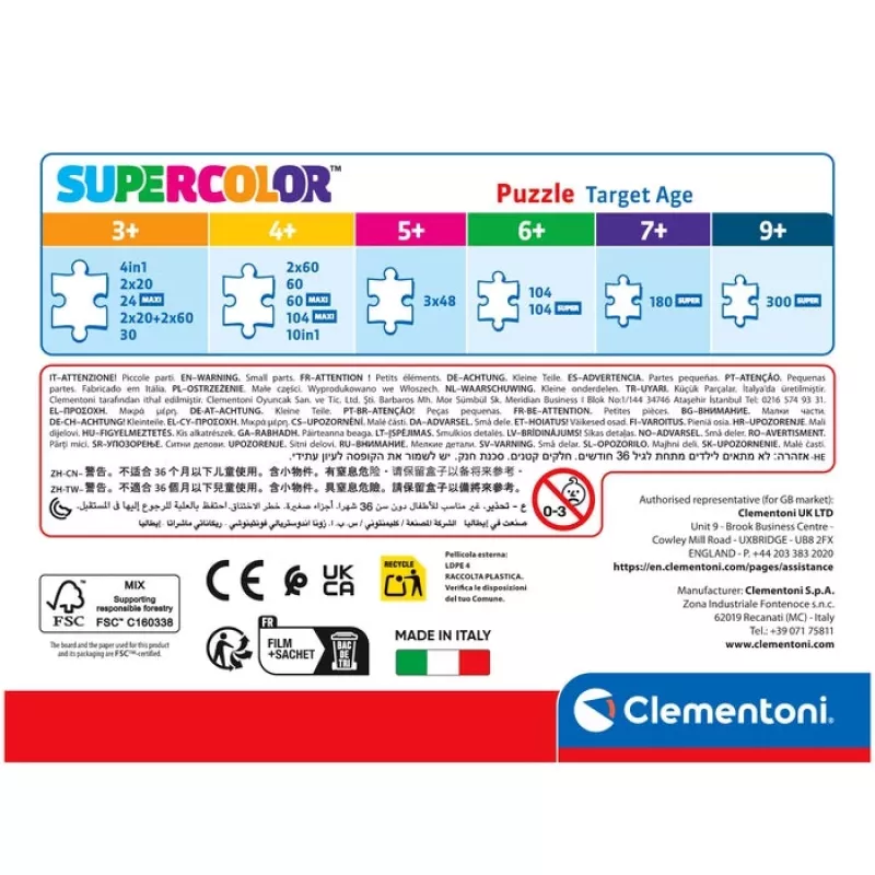 Clementoni Supercolor 26071 palapeli 60 palaa sarjakuvat