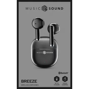 Music Sound Breeze kapseli-Bluetooth-kuulokkeet värillisellä kotelolla