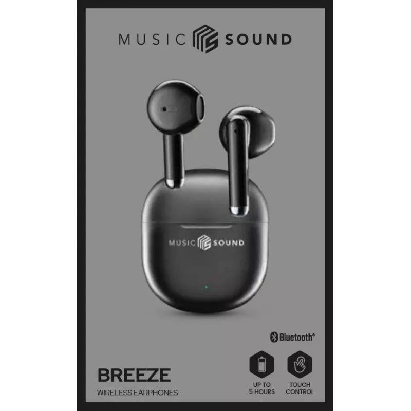 Music Sound Breeze kapseli-Bluetooth-kuulokkeet värillisellä kotelolla
