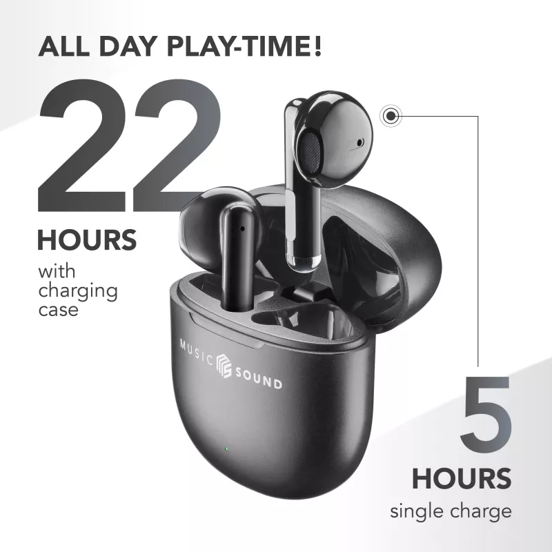 Music Sound Breeze kapseli-Bluetooth-kuulokkeet värillisellä kotelolla