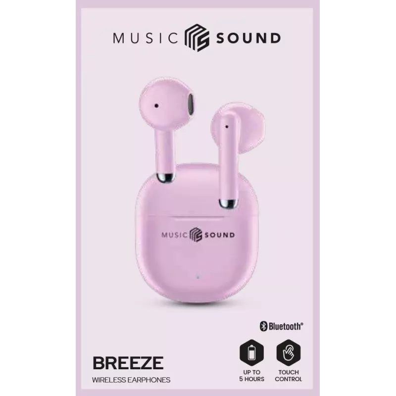Music Sound Breeze kapseli-Bluetooth-kuulokkeet värillisellä kotelolla