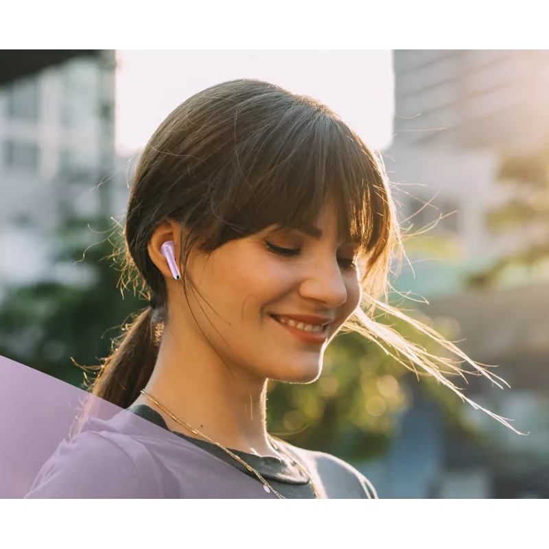 Music Sound Breeze kapseli-Bluetooth-kuulokkeet värillisellä kotelolla