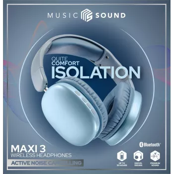 Music Sound MAXI3 MAXI3 langattomat Over-Ear-kuulokkeet aktiivisella melunvaimennuksella