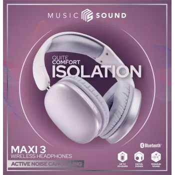 Music Sound MAXI3 MAXI3 langattomat Over-Ear-kuulokkeet aktiivisella melunvaimennuksella
