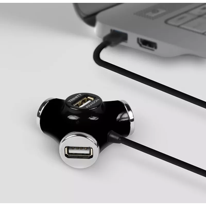 Axagon HUE-X3B USB-keskitin USB 2.0 480 Mbit/s musta