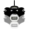 Axagon HUE-X3B USB-keskitin USB 2.0 480 Mbit/s musta