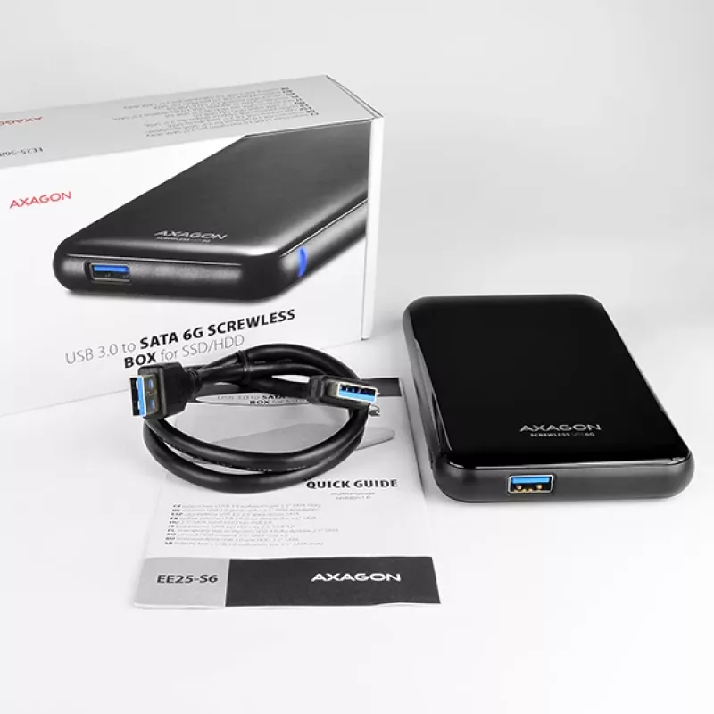 AXAGON EE25-S6B - kiintolevy-/SSD-kotelo - 2.5