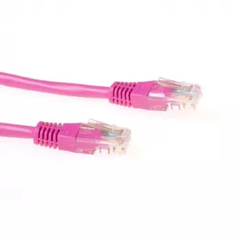 ACT pinkki 0.5 metrin U/UTP CAT6 verkkokaapeli RJ45-liittimillä
