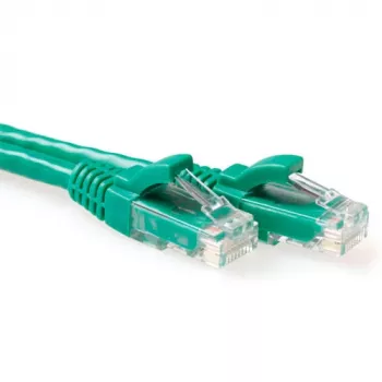 ACT vihreä 1,5 metrin U/UTP CAT6A verkkokaapeli ilman lukituskieltä RJ45-liittimillä
