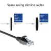 ACT musta 0,5 m LSZH U/UTP CAT6 datakeskus Slimline -patchkaapeli ilman lukituskielekettä RJ45-liittimillä