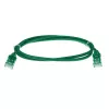 ACT vihreä 10 m LSZH U/UTP CAT6 datakeskus Slimline -patchkaapeli ilman lukituskielekettä RJ45-liittimillä