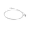 ACT valkoinen 10 m LSZH U/FTP CAT6A datakeskus Slimline -patchkaapeli ilman lukituskielekettä RJ45-liittimillä