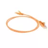 ACT oranssi 1 m LSZH U/UTP CAT6 datakeskus Slimline -patchkaapeli ilman lukituskielekettä RJ45-liittimillä