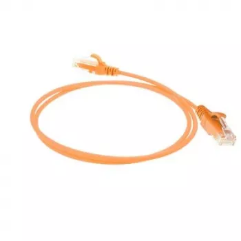 ACT oranssi 1 m LSZH U/UTP CAT6 datakeskus Slimline -patchkaapeli ilman lukituskielekettä RJ45-liittimillä