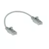 ACT harmaa 0,15 m LSZH U/UTP CAT6 datakeskus Slimline -patchkaapeli ilman lukituskielekettä RJ45-liittimillä