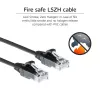 ACT musta 0,15 m LSZH U/UTP CAT6 datakeskus Slimline -patchkaapeli ilman lukituskielekettä RJ45-liittimillä