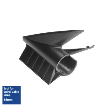 ACT ohjaustyökalu spiraalikaapelikelaimelle 15 mm, kaapelinhallinta, musta, polyvinyylikloridi (PVC), 1,5 cm