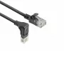 ACT musta 1,5 m U/UTP CAT6A LSZH Slimline -patchkaapeli RJ45-liittimillä 90° alaspäin kulma suoraan