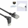 ACT musta 1,5 m U/UTP CAT6A LSZH Slimline -patchkaapeli RJ45-liittimillä 90° alaspäin kulma suoraan