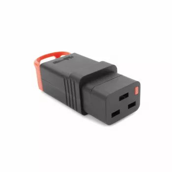 ACT C19 IEC Lock+ uudelleenliitettävä musta, PA190100BK, C19, suora, naarasliitin, 250 V, 16 A, musta, punainen