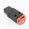 ACT C19 IEC Lock+ uudelleenliitettävä musta, PA190100BK, C19, suora, naarasliitin, 250 V, 16 A, musta, punainen