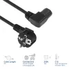 ACT virtajohto verkkopistoke CEE7/7 (kulma) - C15 (kulma vasen) IEC60320 musta 2 m