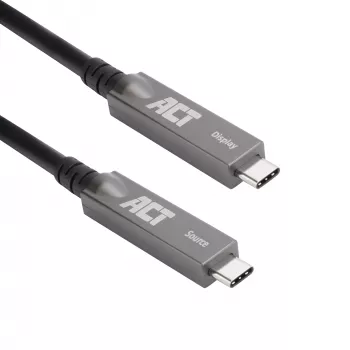 ACT USB-C 3.2 Gen2 aktiivinen optinen kaapeli (AOC), kosketusnäytöille, video, data, virta, 3 m