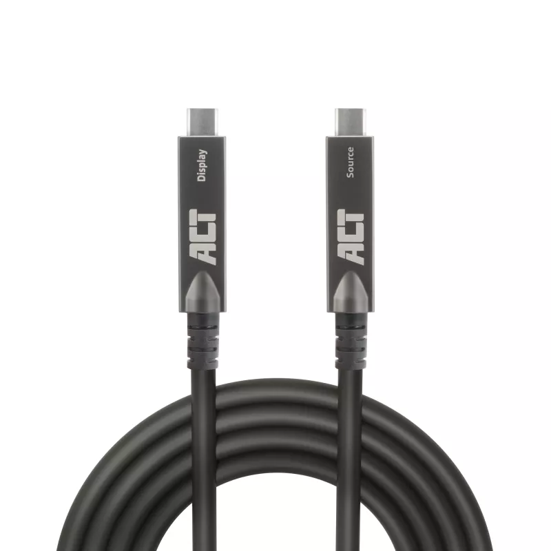 ACT USB-C 3.2 Gen2 aktiivinen optinen kaapeli (AOC), kosketusnäytöille, video, data, virta, 5 m