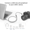 ACT USB Type-C-liitäntä USB Micro-B 2.0 -pistokesovitinkaapeli 0,2 m