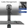 ACT mobiilityöasema yhdelle näytölle, CPU-telineellä, näppäimistö- ja hiiritasolla