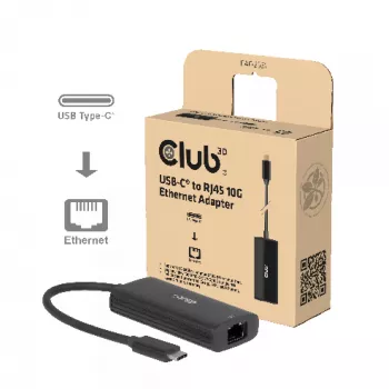 Club3D CAC-2531 USB-C - RJ45 10 Gbps Ethernet-sovitin