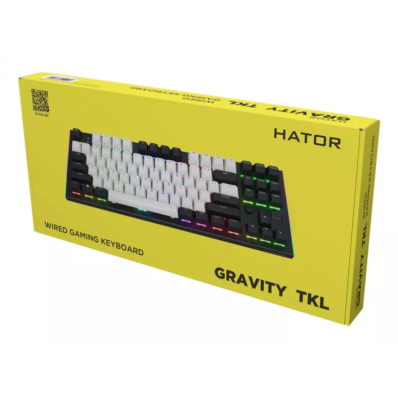 HATOR Gravity TKL -näppäimistö Gaming USB QWERTY US English musta