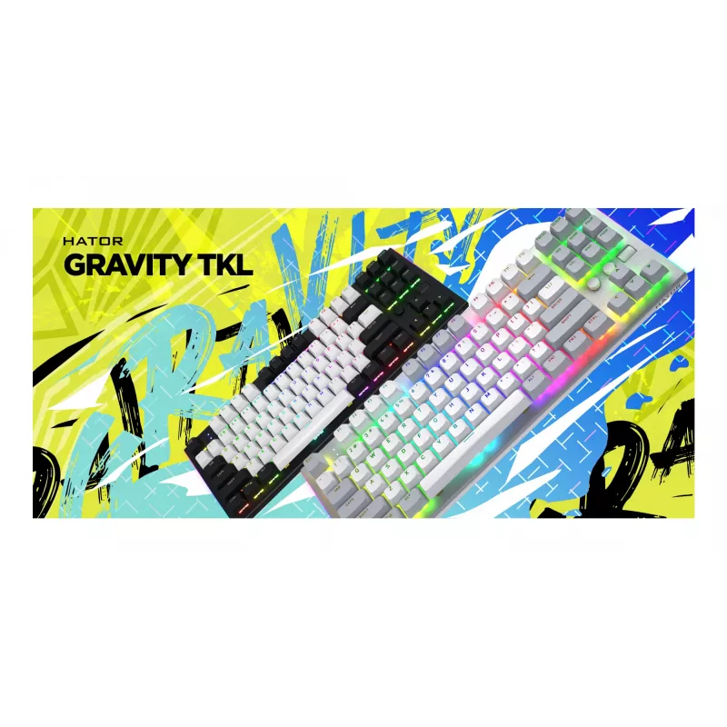 HATOR Gravity TKL -näppäimistö Gaming USB QWERTY US English musta
