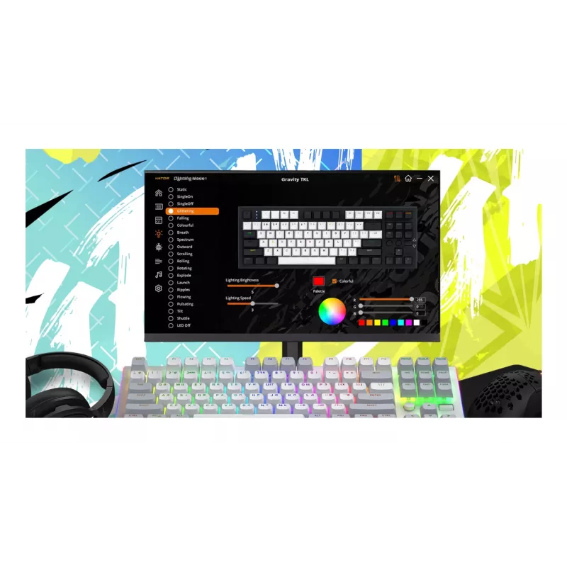 HATOR Gravity TKL -näppäimistö Gaming USB QWERTY US English musta