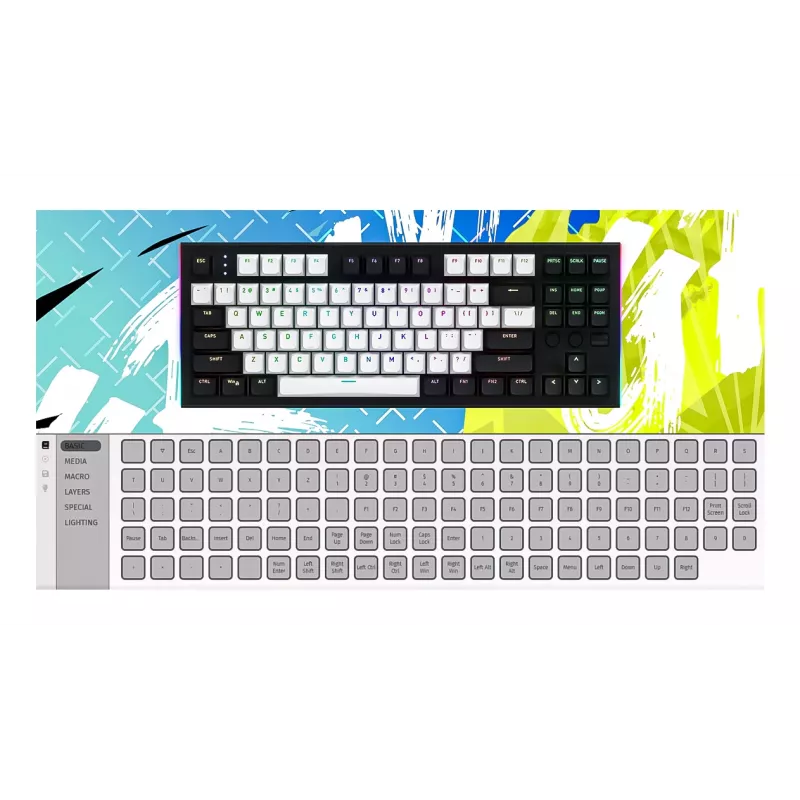 HATOR Gravity TKL -näppäimistö Gaming USB QWERTY US English musta