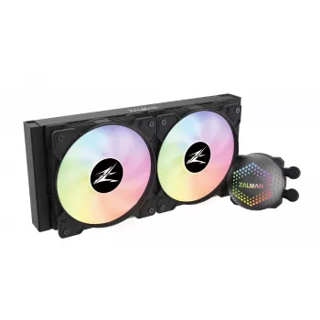 Zalman ALPHA24 musta CPU-nestekühler 280 mm jäähdytin 2 x 140 mm tuuletin ARGB-pumppu kaksoisprosessori all-in-one-nestejäähdytin 12 cm