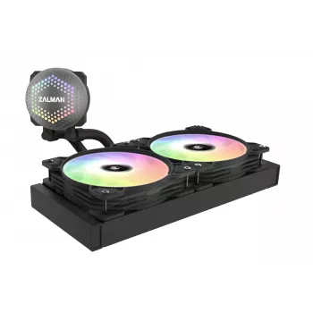 Zalman ALPHA24 musta CPU-nestekühler 280 mm jäähdytin 2 x 140 mm tuuletin ARGB-pumppu kaksoisprosessori all-in-one-nestejäähdytin 12 cm