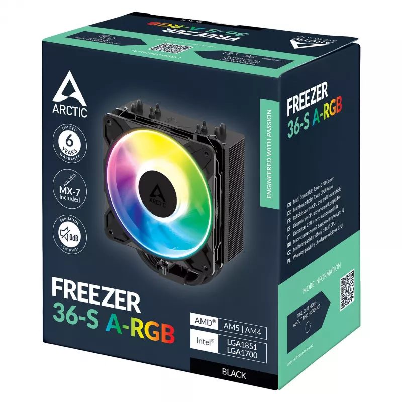ARCTIC Freezer 36-S A-RGB CPU-ilmajäähdytin - musta