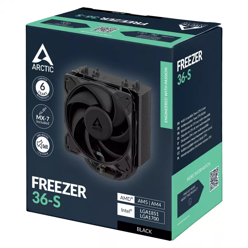 ARCTIC Freezer 36-S CPU-ilmajäähdytin - musta