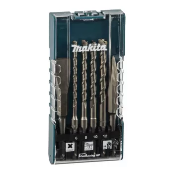 Makita E-15746 SDS-Plus poranterä- ja talttasarja, 6 osaa