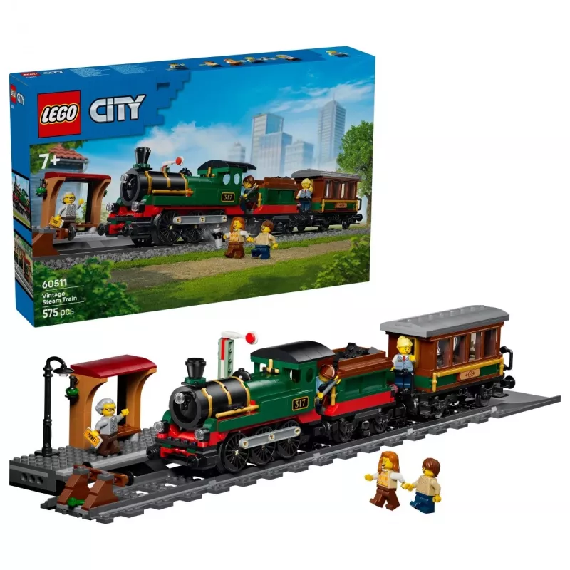 LEGO City 60511 Historiallinen höyryjuna (575 osaa)