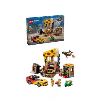 LEGO City 60496 Pizzan kotinkuljetus ajoneuvoilla (494 osaa)