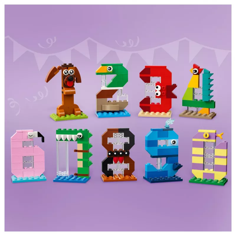 LEGO 40807 Syntymäpäivänumerot - rakennettava eläinkakkukoriste (281 osaa)
