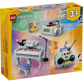 LEGO Creator 3-in-1 31392 Koristepiano kissalla (485 osaa)