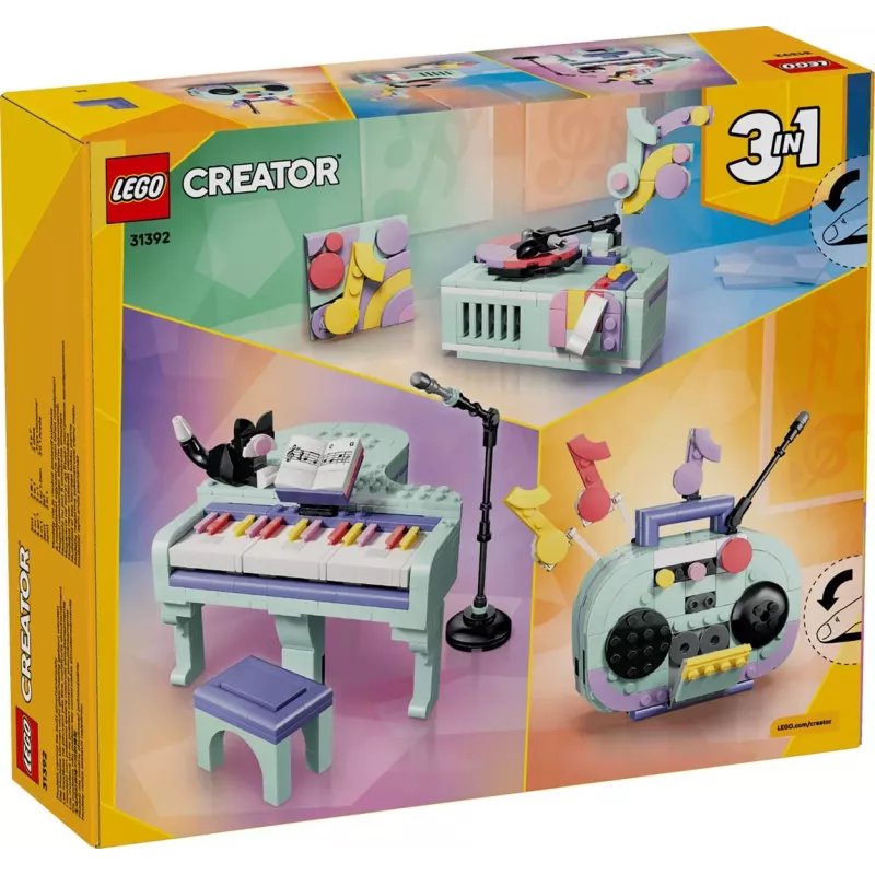 LEGO Creator 3-in-1 31392 Koristepiano kissalla (485 osaa)