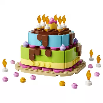 LEGO 40815 Syntymäpäiväkakku - rakennettava kakku kynttilöillä (219 osaa)